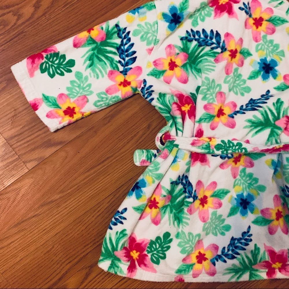 Nautica Bright Colorful Terry Cloth Robe W/Belt Swim Cover Up Size 5/6 - Picture 10 of 13